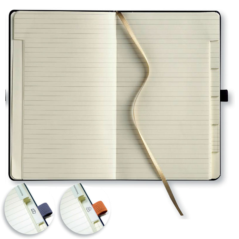 Записная книга IVORY в линейку 13х21 TUCSON черный
