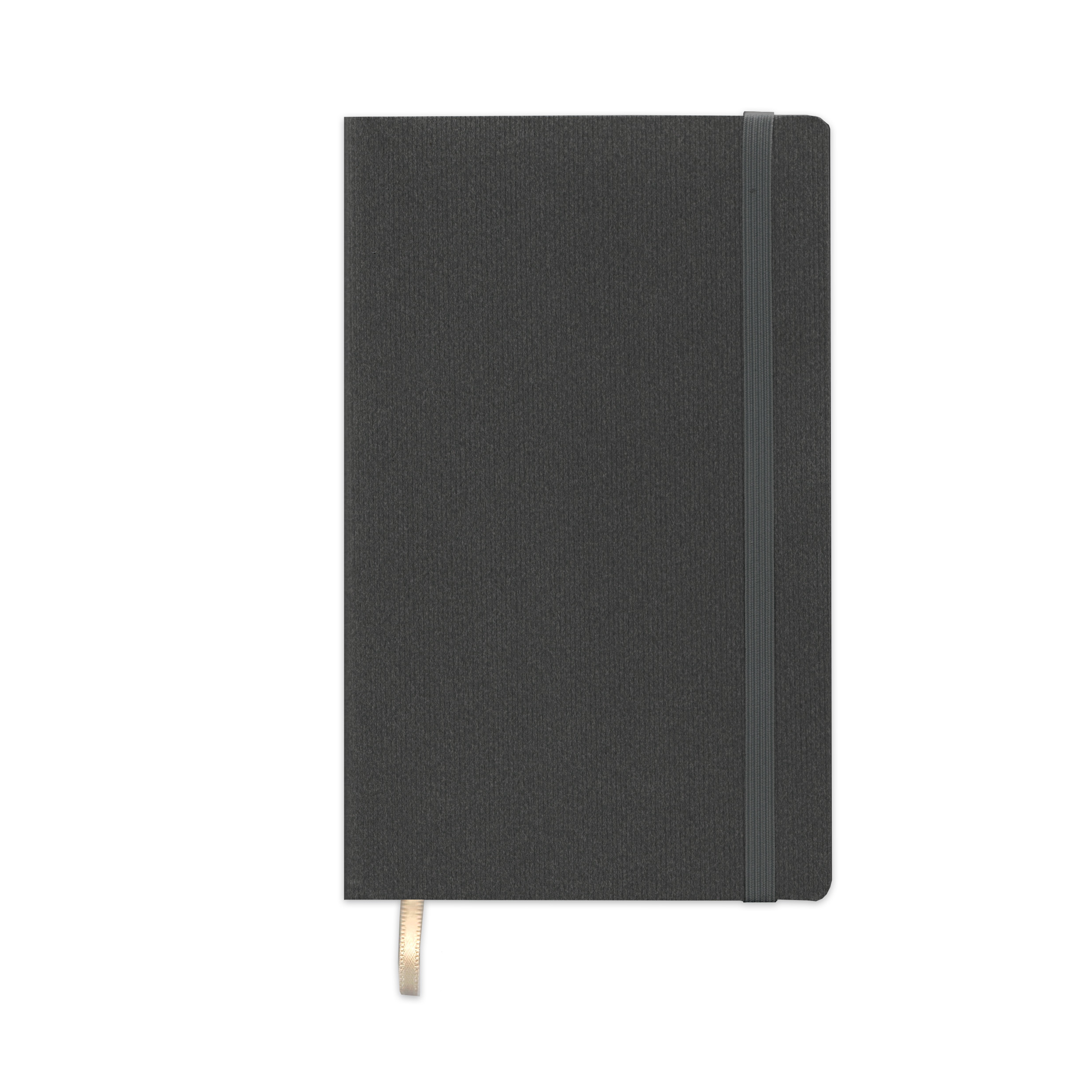 Записная книга V62 13х21 см CORDUROY FLEX чёрный тонир. бумага серый срез